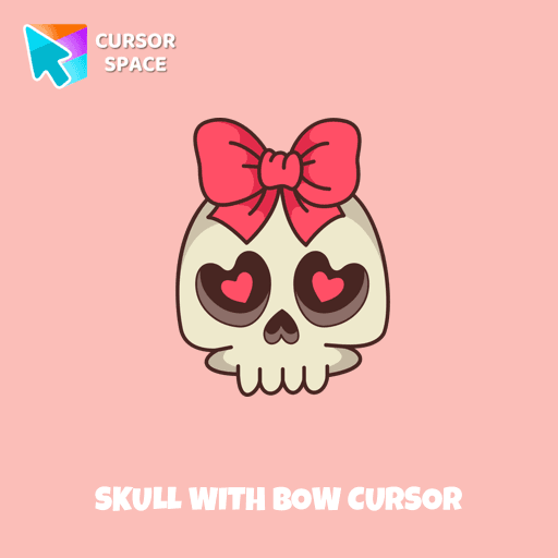 Skull with Bow cursor arrow cursor